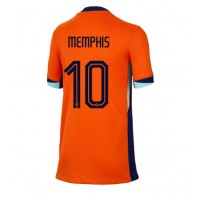 Camisa de time de futebol Holanda Memphis Depay #10 Replicas 1º Equipamento Feminina Europeu 2024 Manga Curta